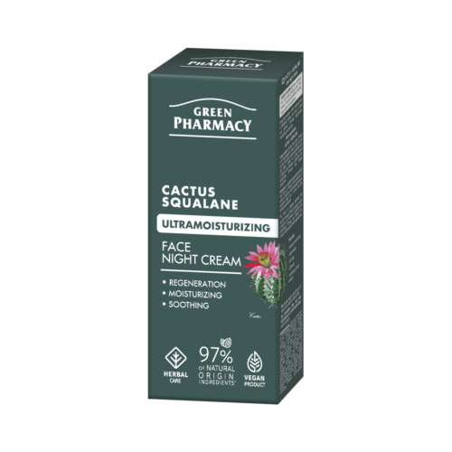 Green Pharmacy - Creme facial noturno ultra-hidratante - Cactus + Squalane