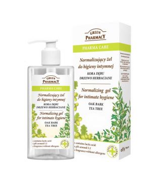Green Pharmacy - Gel de higiene íntima normalizante Pharma Care - Casca de carvalho e árvore do chá