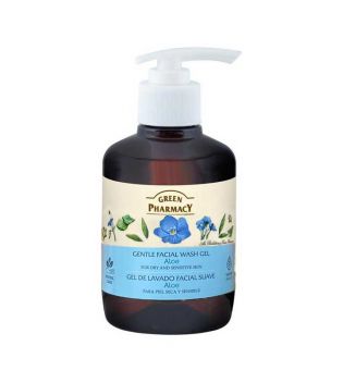 Green Pharmacy - Gel de limpeza facial suave para peles secas e sensíveis - Aloe Vera