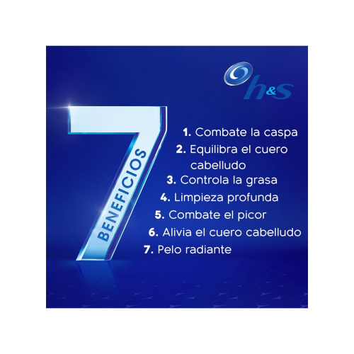 H&S - Shampoo anticaspa 7 em 1 Benefícios 500ml - Prevenção de quedas