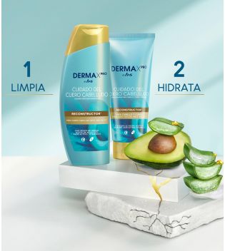 H&S - *Derma x Pro* - Shampoo anticaspa hidratante e reconstrutor - Couro cabeludo seco e muito seco