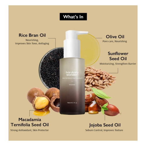 Haruharu Wonder - Óleo de Limpeza Black Rice Deep