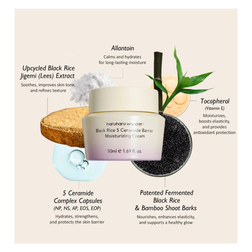 Haruharu Wonder - Creme Hidratante Facial Black Rice 5 Ceramide Barrier
