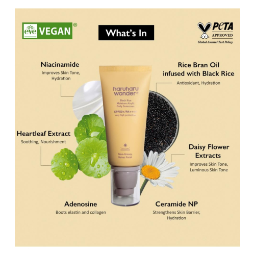 Haruharu Wonder - Protetor Solar Black Rice SPF50+/PA++++