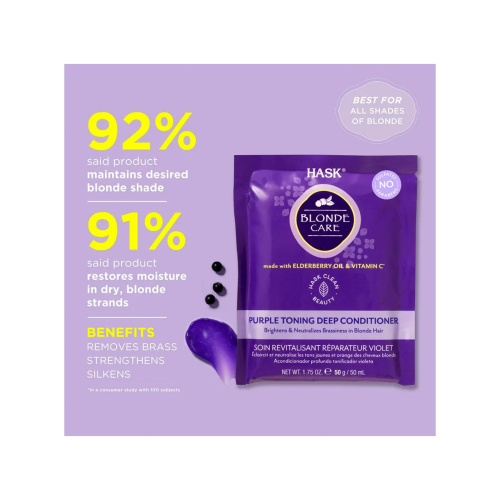 Hask - Condicionador Tonificante Profundo Violeta Blonde Care 50ml