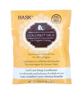 Hask - Condicionador Reparador Profundo para cabelos cacheados - Coconut Milk & Organic Honey