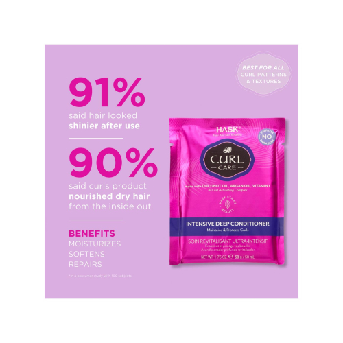 Hask - Condicionador Revitalizante Deep Curl Curl Care - Óleo de Coco, Óleo de Argan e Vitamina E