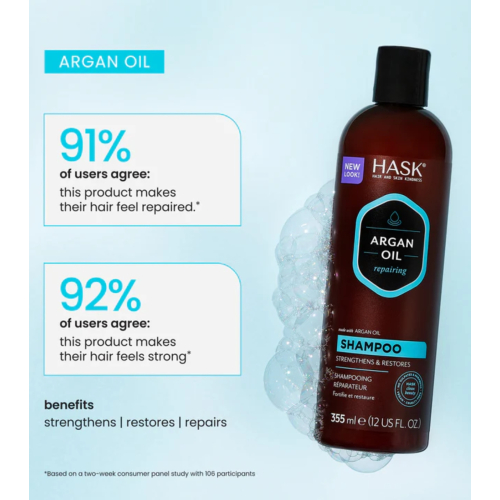 Hask - Shampoo Reparador - Argan Oil 355ml