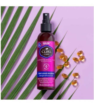 Hask - spray 5 em 1 leave-in Curl Care - óleo de coco, óleo de argão e vitamina E