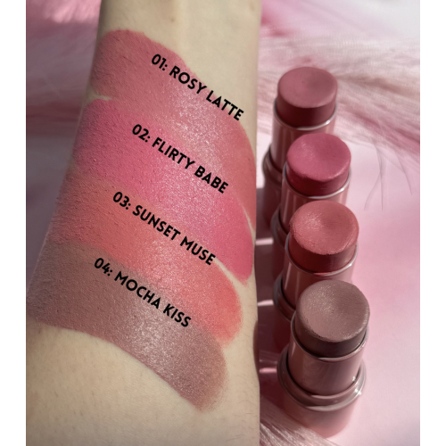 Hean - Blush em bastão Desire Blush - 01: Rosy Latte