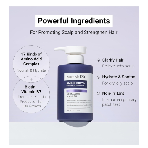Heimish - *Heimish RX* - Shampoo Revitalizante Amino Biotin