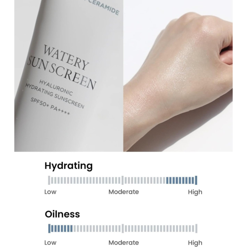 Heimish - *Moringa Ceramide* - Protetor solar facial Watery Sunscreen SPF50+ PA++++