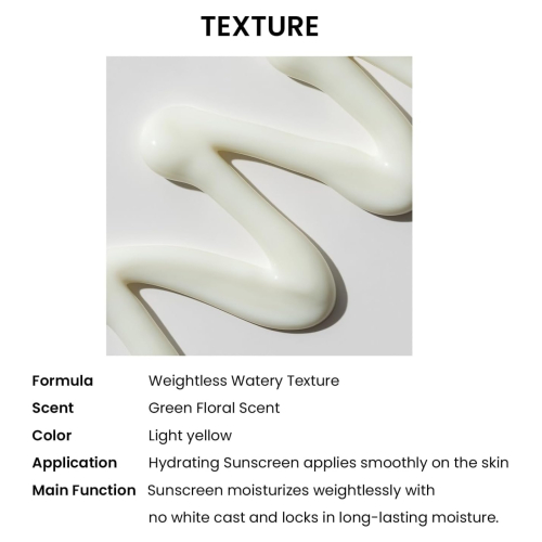 Heimish - *Moringa Ceramide* - Protetor solar facial Watery Sunscreen SPF50+ PA++++