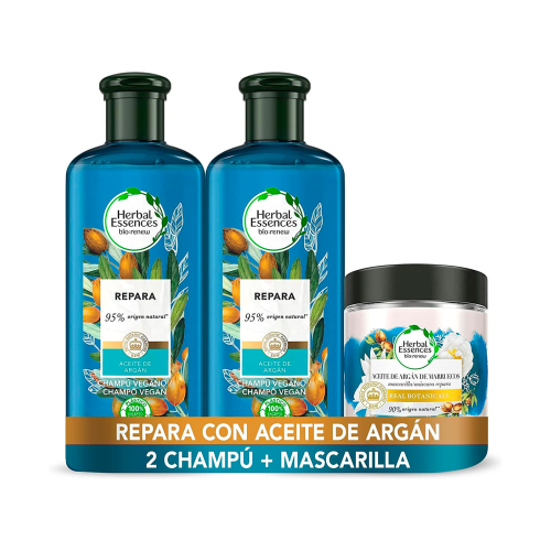 Herbal Essences - Pacote de reparo com óleo de argan - Shampoo + Condicionador