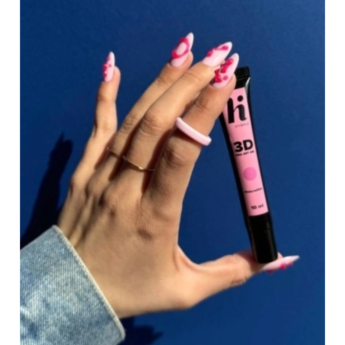 Hi Hybrid - Gel para Unhas Artísticas 3D Nail Art Gel - Pinkcredible