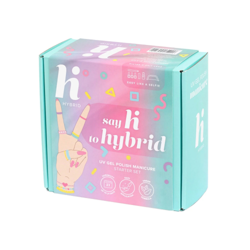 Hi Hybrid - Kit de manicure com lâmpada UV LED de 15W/24 Say hi to Hybrid