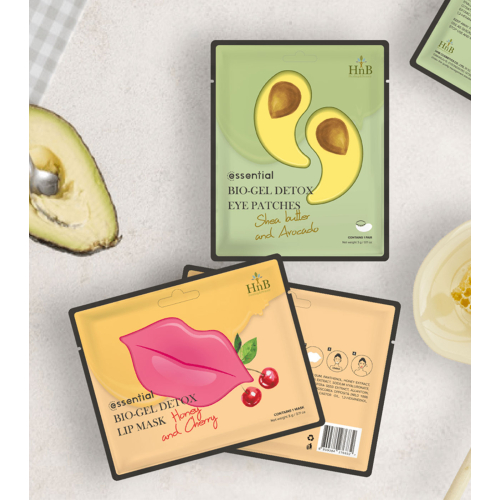 HNB - Máscara Labial Detox Bio-Gel - Mel e Cereja