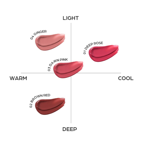 House of HUR - Lip Tint Glowy Ampoule Tint - 01: Deep Rose