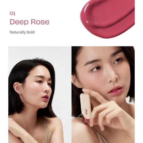 House of HUR - Lip Tint Glowy Ampoule Tint - 01: Deep Rose