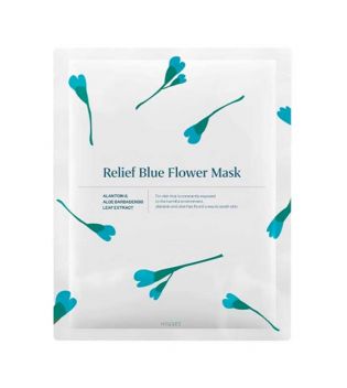 Hyggee - Máscara facial de celulose com aloe vera e alantoína Relief Blue Flower
