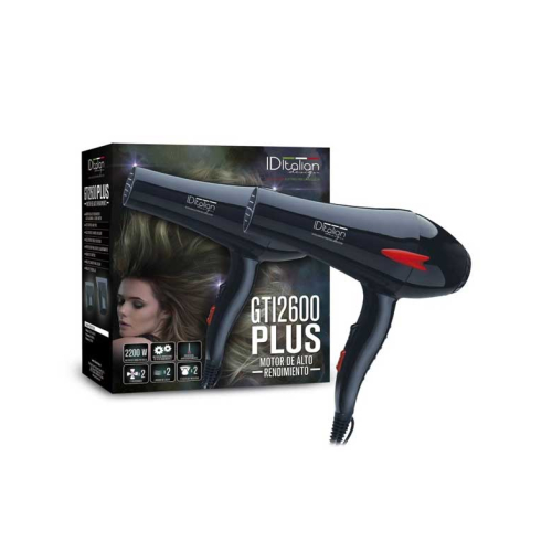 ID Italian Design - GTI2600 Plus Secador de cabelo grande com motor de corrente alternada
