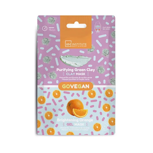 IDC Institute - *GoVegan* - Máscara facial purificante e iluminadora 2 em 1