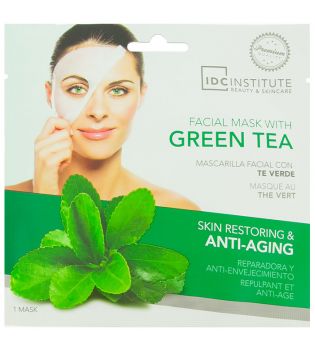 IDC Institute - Máscara facial com chá verde - Antienvelhecimento e reparativa