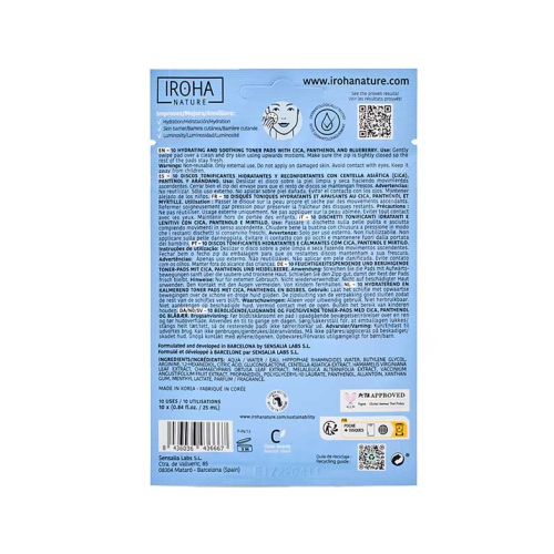 Iroha Nature - Discos tonificantes - Hidratante e reconfortante