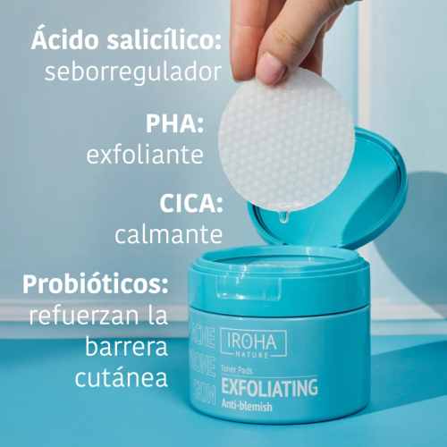 Iroha Nature - *Acne Prone Skin* - Almofadas tônicas esfoliantes - Pele com tendência a acne