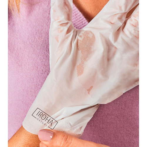 Iroha Nature - Luvas de máscara anti-envelhecimento - Ácido Hialurônico Triplo, Bakuchiol e Niacinamida