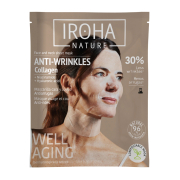 Iroha Nature - Máscara Antirrugas e Antienvelhecimento para Rosto e Pescoço - Colágeno + Ácido Hialurônico