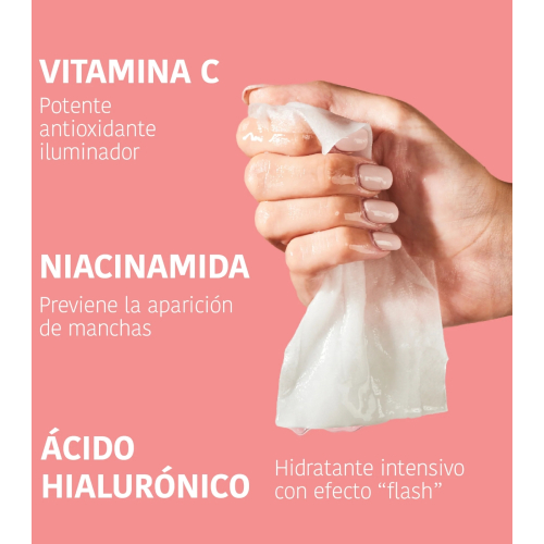 Iroha Nature - Máscara Facial Iluminadora e Hidratante - Vitamina C + Ácido Hialurônico