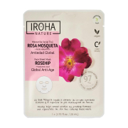 Iroha Nature - Máscara facial de tecido antienvelhecimento global - Rosa Mosqueta
