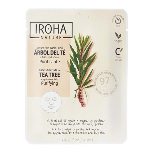 Iroha Nature - Máscara facial purificante de tecido - Tea Tree
