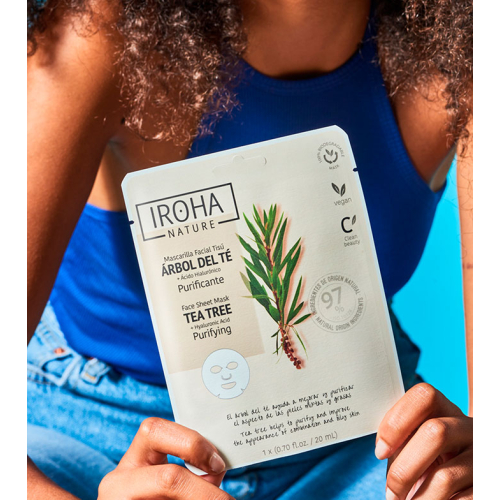 Iroha Nature - Máscara facial purificante de tecido - Tea Tree