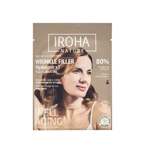 Iroha Nature - Máscara Wrinkle Filler & Anti-Age - Ácido hialurônico triplo