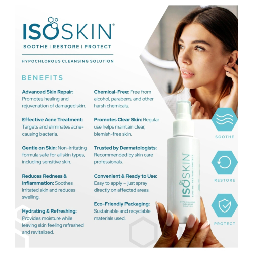 ISOCLEAN - *ISOSKIN* - Spray facial e corporal Hypochlorous - 100ml