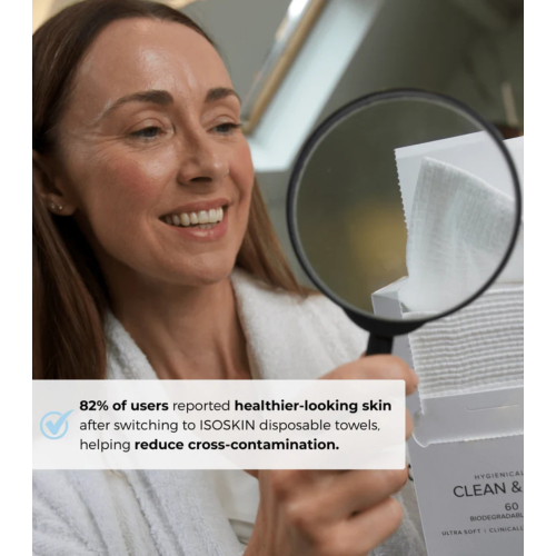 ISOCLEAN - Toalhetes descartáveis de algodão - 60 uds