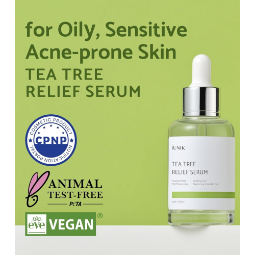 iUNIK - Sérum Facial Tea Tree Relief - Pele com Acne