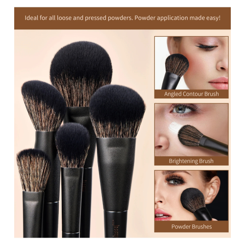 Jessup Beauty - *Collection III* - Conjunto de pincéis com caixa - Elegant Black