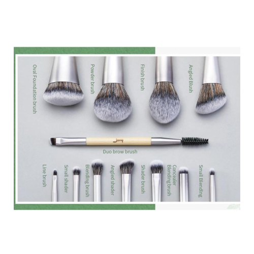 Jessup Beauty - *Eco-Friendly Makeup* - conjunto de pincéis de 12 peças - T327: Burlywood