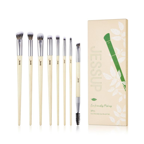Jessup Beauty - *Eco-Friendly Makeup* - Conjunto de pincéis de 8 peças - T328: Burlywood