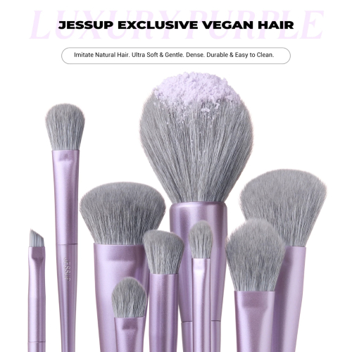 Jessup Beauty - *Everyday Glam* - Conjunto de pincéis 14pc Luxury Purple - T512