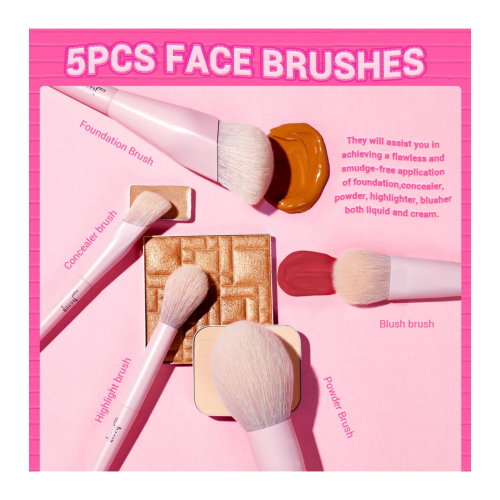 Jessup Beauty - *Makeup Lover Collection IV* - Conjunto de 14 pincéis - Crystal Pink