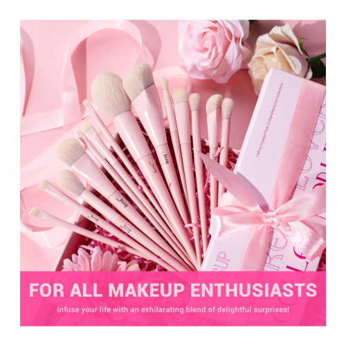 Jessup Beauty - *Makeup Lover Collection IV* - Conjunto de 14 pincéis - Crystal Pink