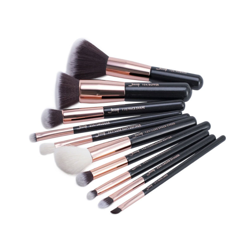 Jessup Beauty - Conjunto de pincéis de 10 peças - T156: Black/Rose Gold