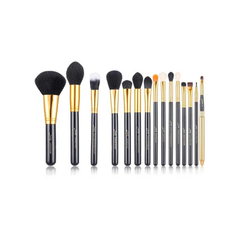 Jessup Beauty - Conjunto de pincéis 15 pcs - T093: Black/Gold