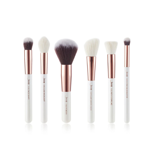 Jessup Beauty - Conjunto de pincéis 6 pcs - T224: White/Rose Gold