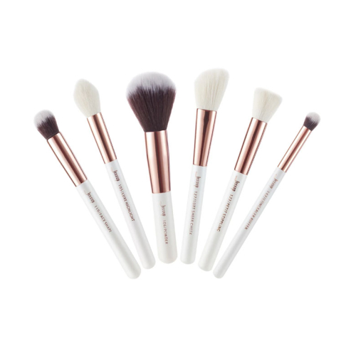 Jessup Beauty - Conjunto de pincéis 6 pcs - T224: White/Rose Gold