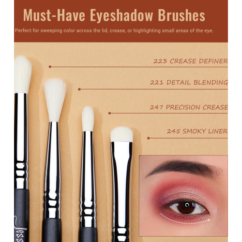 Jessup Beauty - Conjunto de pincéis PRO 11pcs - T340: Black/Silver